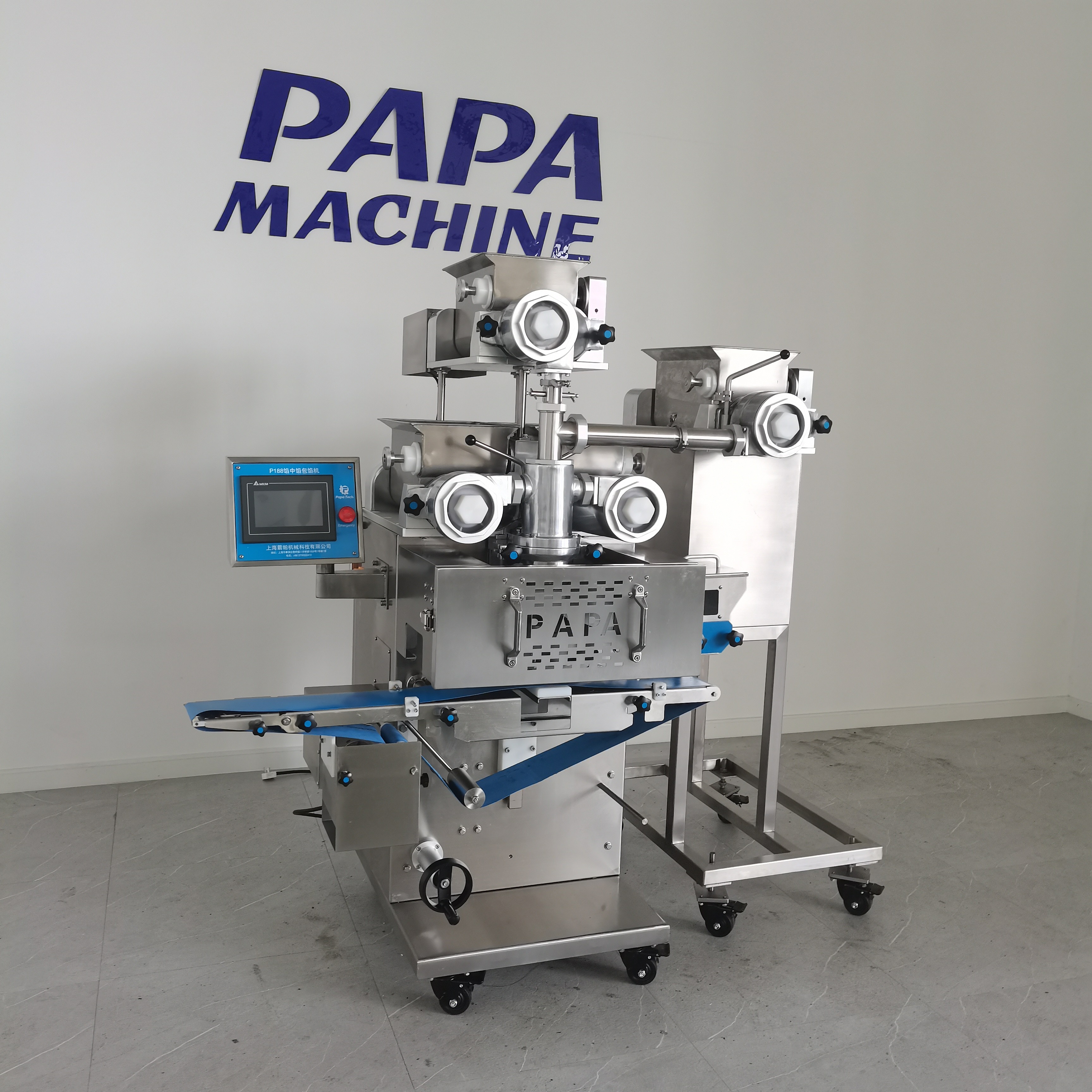  Papa New Designed P188B Automatic Three Fillings Cookies Encrusting Machine Manufactures