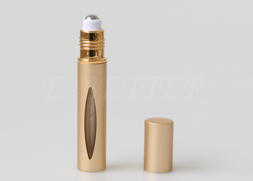 10ml Travel Perfume Atomiser Glass Rollerball Perfume Container Aluminum Shell