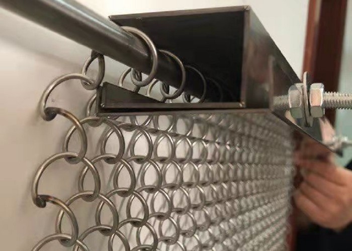 1.5mm Architectural Metal Mesh Acid Resistant Fireplace Mesh Screen Curtain
