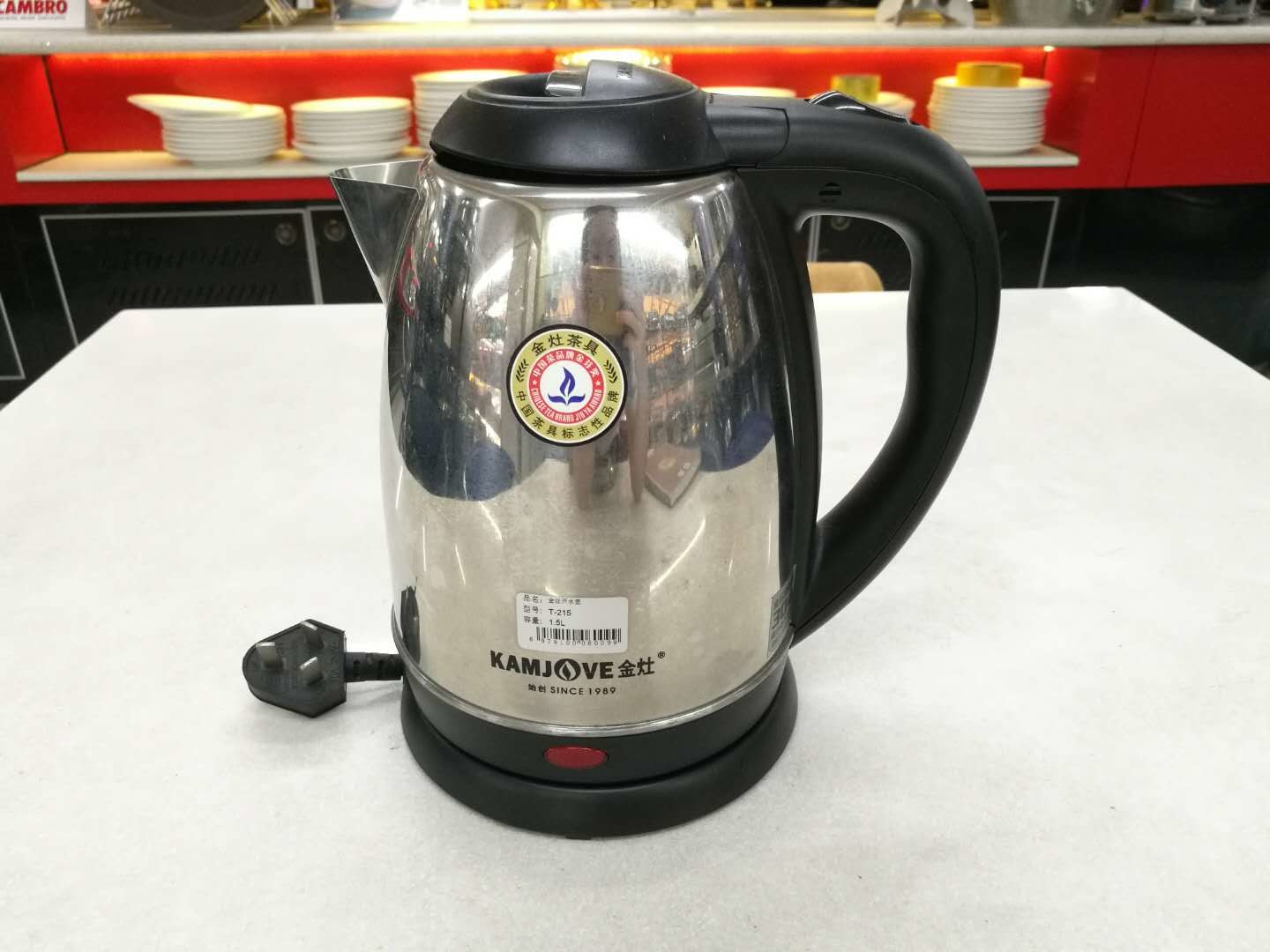 1.5 Liter SS304 Austenitic Stainless Steel Electric Kettle 1500W Room Service Equipments ,