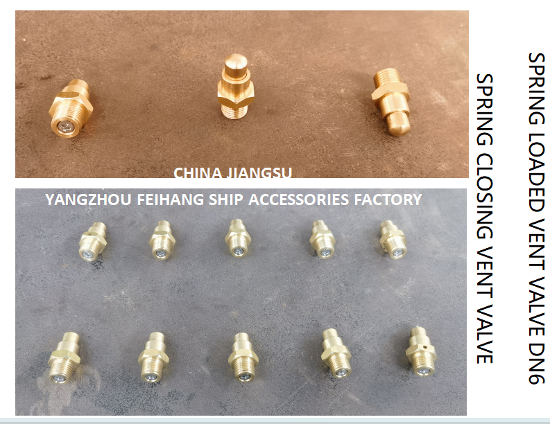 DN6 Brass Spring Loaded Vent Valve with Marine Application and Self-Closing