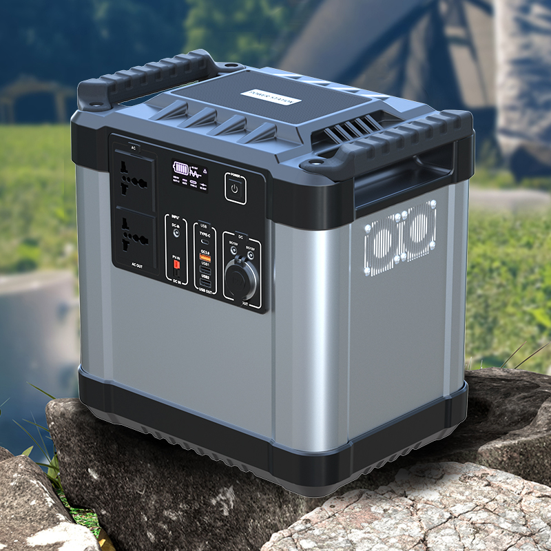 USB Type C Portable Electric Power Station 1000W 2220Wh For Camping Fishing