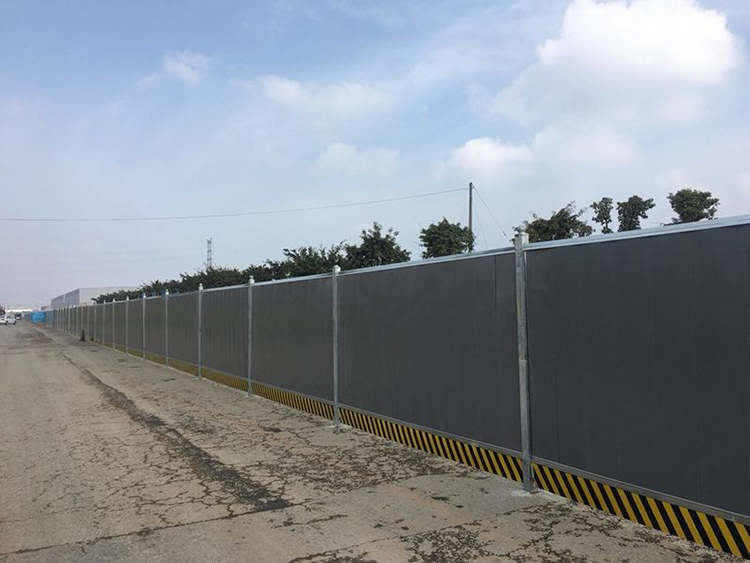 Corrugated Construction Site Steel Hoarding Temporary Fence