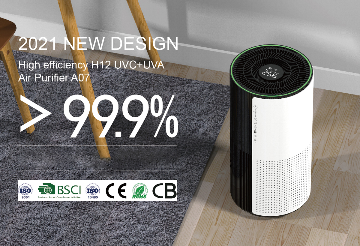 Homefish OEM Luchtreiniger Wholesale Air Purifier Smart Hepa Purificador De Aire UVC Purificateurd Wifi Air Purifier Tuya