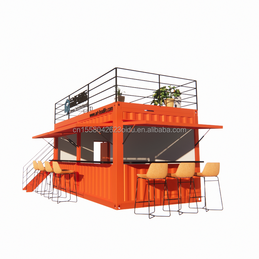 Affordable 20ft or 40ft Shipping Container Prefabricated Shops Stores with Aluminum Alloy Windows