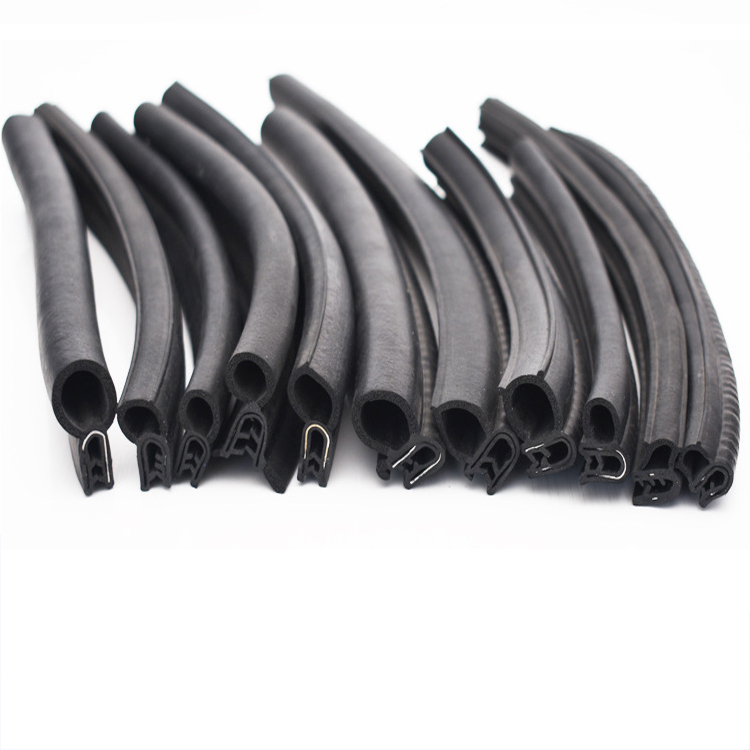 Water Resistant Clip on U Profile Rubber Seal Foam Bulb Glass Edge Trim for Car Door