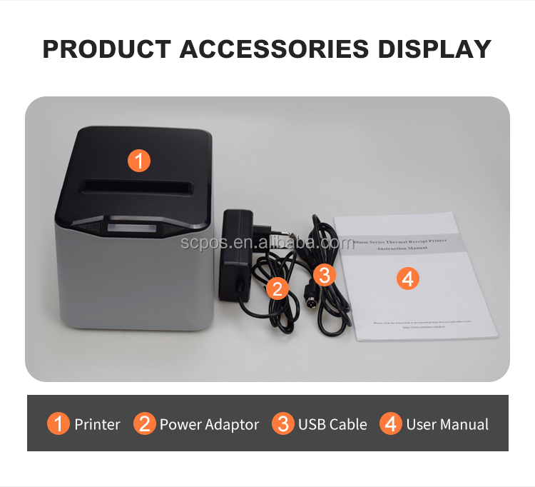 Kitchen Restaurant POS Systems Printer with Android Interface and Hanging Holes Printing