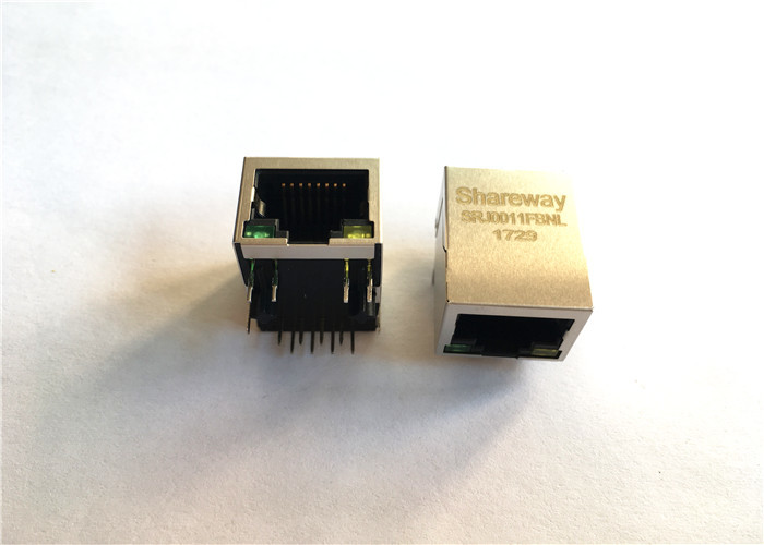 J0G-0001NL 1 Port RJ45 Through Hole 10/100/1000 Base-T AutoMDIX 1000 BASE-T PCB