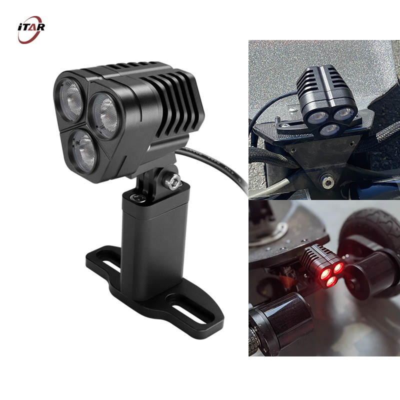 Rechargeable Triangular Electric Skateboard Lights IP66 Waterproof