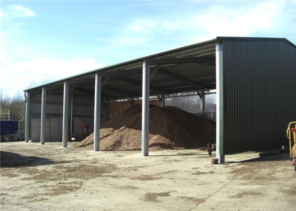 Multi Purpose Steel Barn Structures For Rural With Open Sided Steel Sheet