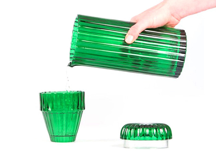 Creative Water Drinking Glass Cup Green Cactus Shape Cup Set Eco - Friendly