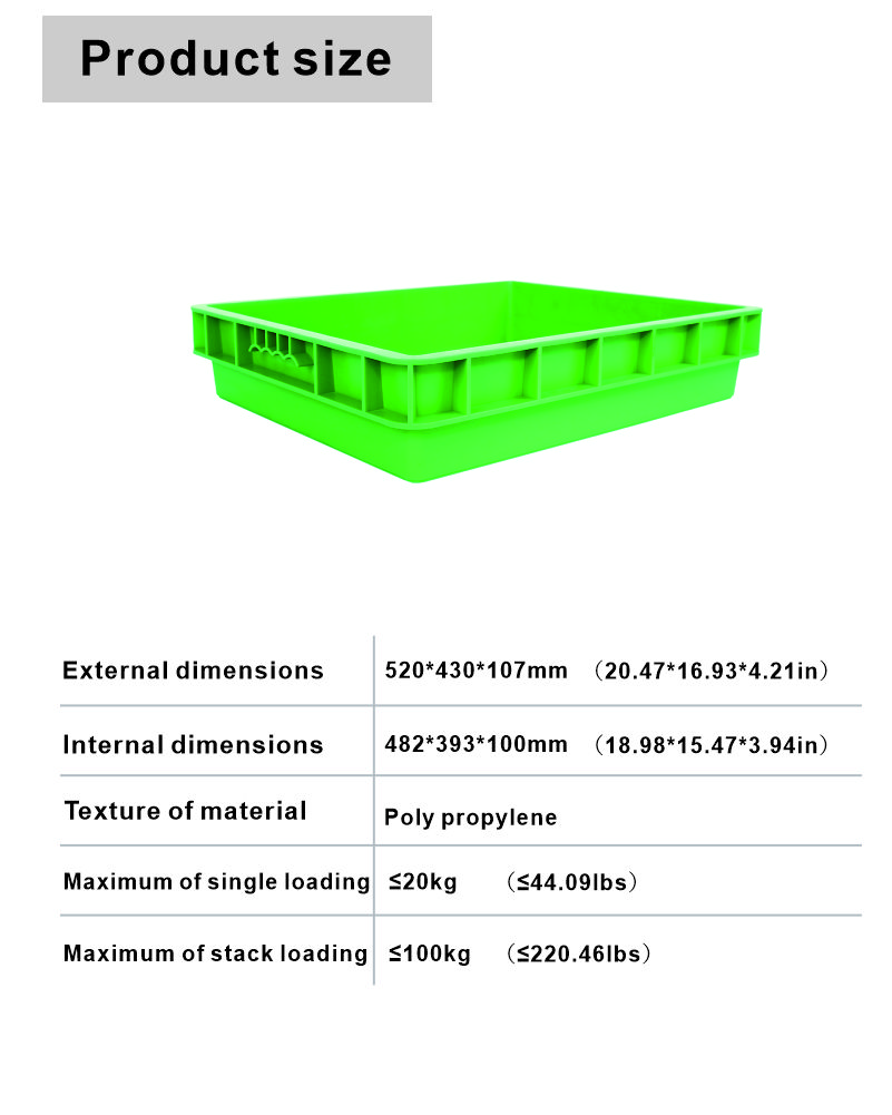 Solid Box Style PP Stackable Plastic Insect Breeding Tray for Food Safety Certification