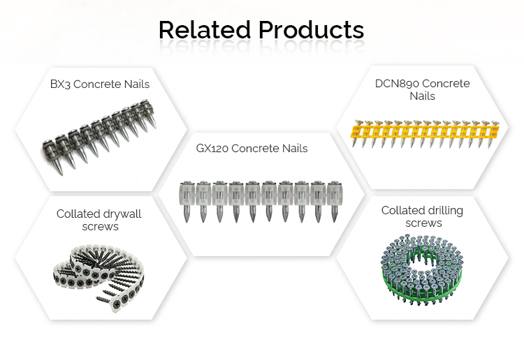 Concrete Pins Plastic Collated Concrete Anchor Nails