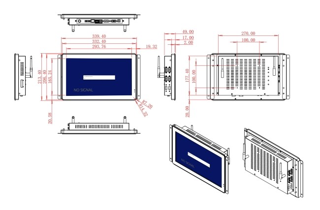 13.3-Inch Screen for Medical Devices and Factory Dashboards