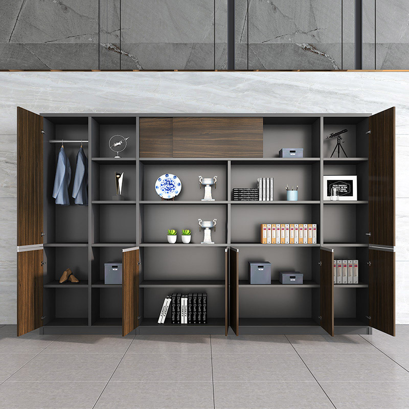 MFC Wood President Office Background Bookcase Display Shelf for Deluxe Furniture