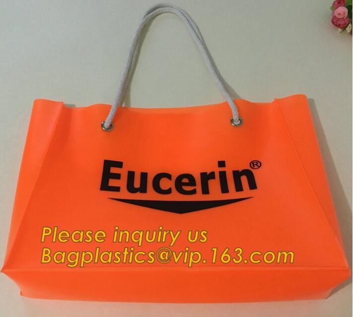 China manufacturer new arrive customized clear pvc handle bag,Portable Knotted Handle PVC Ice Cooler Bag For one Wine Bo