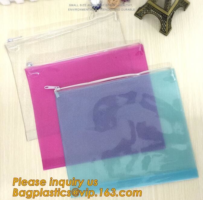 Plastic Bag OEM Custom PVC Loop Handle Image Printed Plastic Shopping Bag,Promotional Clear Waterproof Plastic Cosmetic