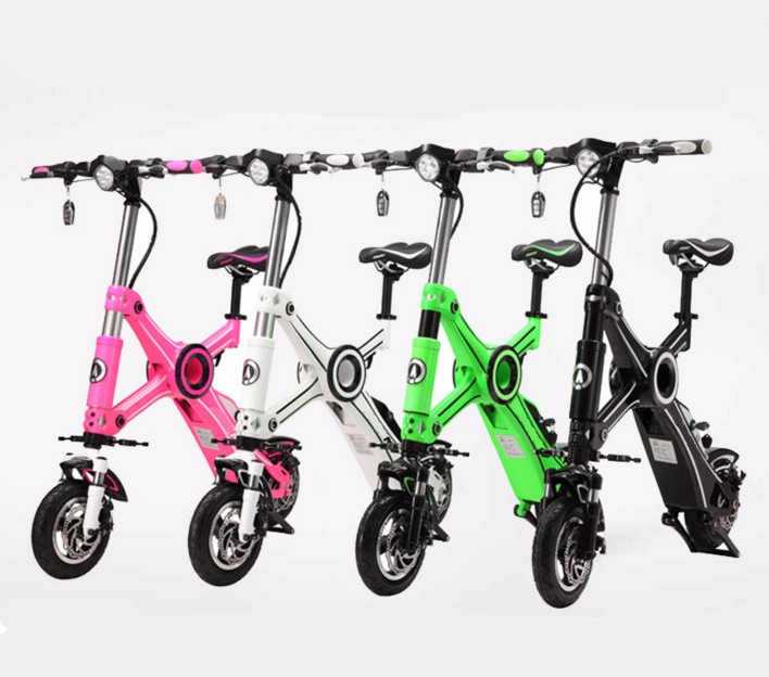 Adult Foldable Electric Scooter , folding electric bike with Pedal and Seat
