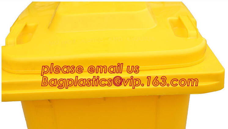 Plastic Wheeled Trash Can Outdoor urban facilities color coded waste bin, Outdoor no wheels trash bins, BAGPLASTICS PAC