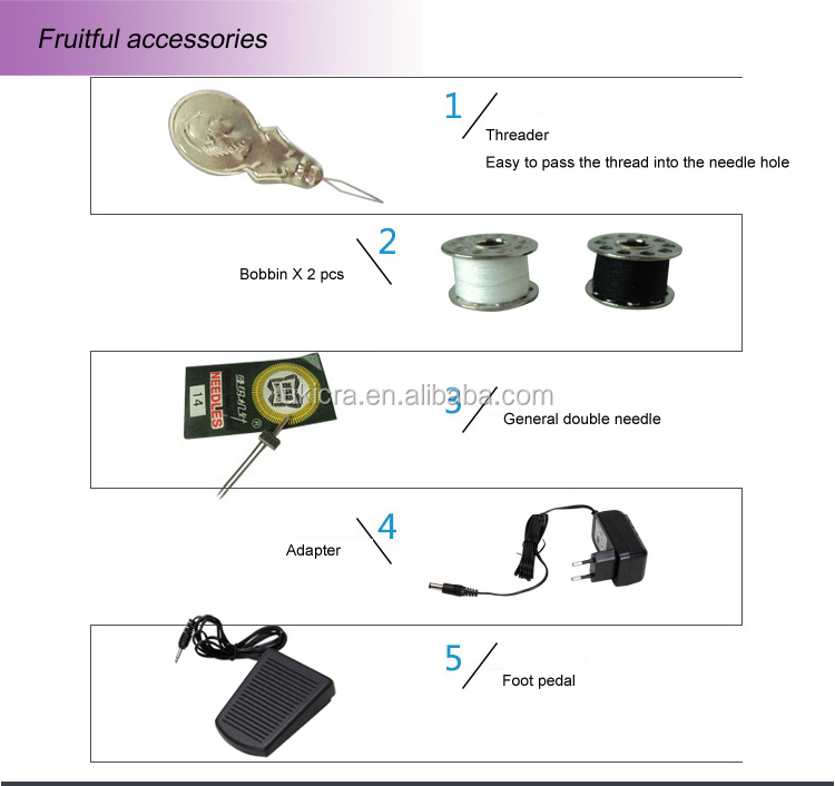 Butterfly Sewing Machine for Clothes Easy Operation White Body Blue Yellow Printing