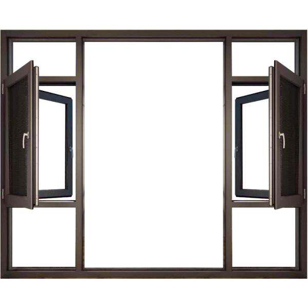European Standards Thermal Break Aluminum Casement Window Manufactured with