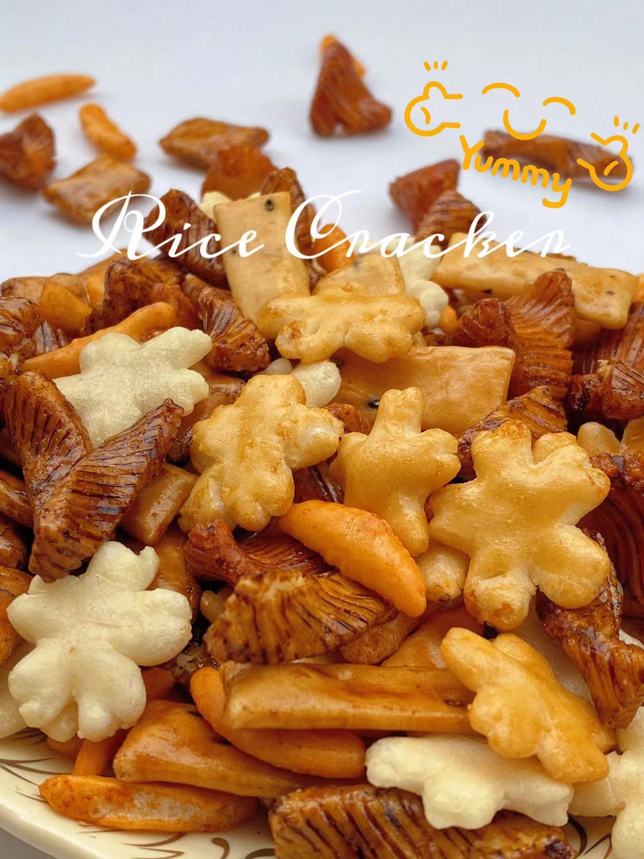Tomato Flavors Senbei Rice Crackers Salt Vinegar Soft Baked Cookies