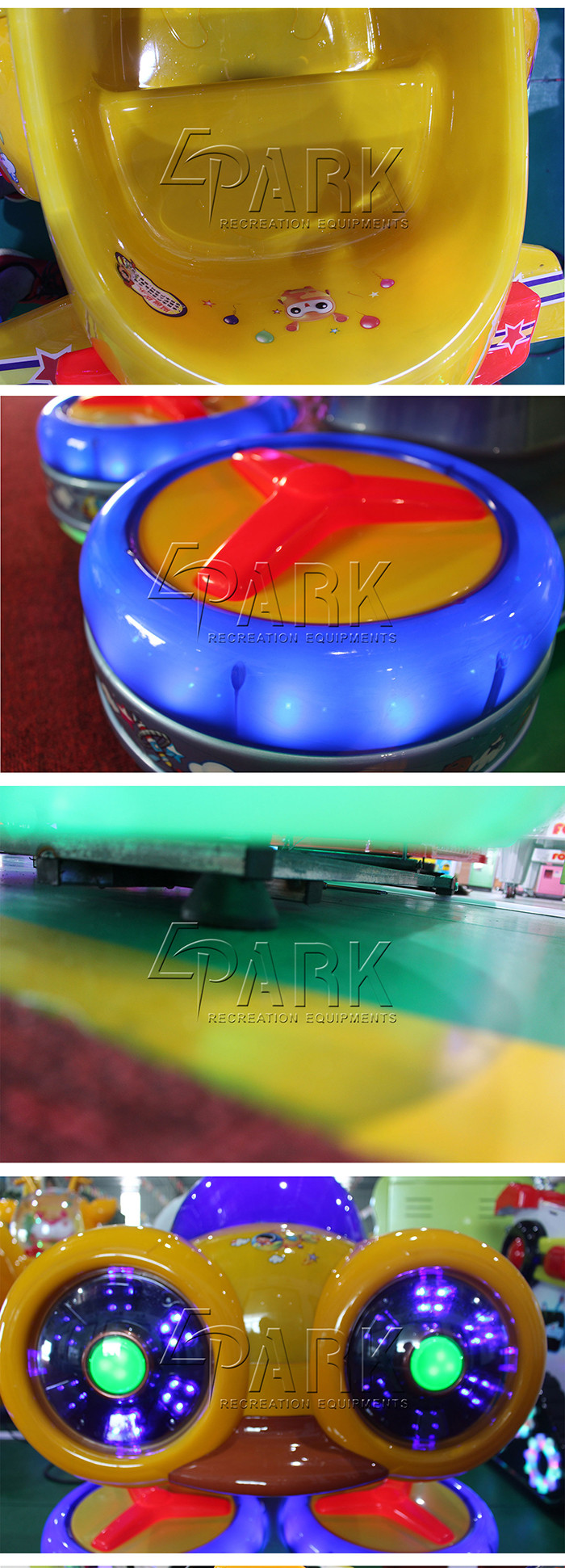 Hardware Material Spaceship Swing Kiddy Ride Machine Coin Operated 85*55*100