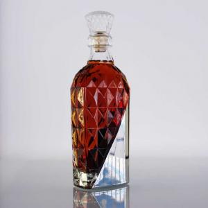 China XO Vodka Whiskey Glass Bottle Vacuum Electroplating 1 Liter Glass Liquor Bottles 22mm on sale