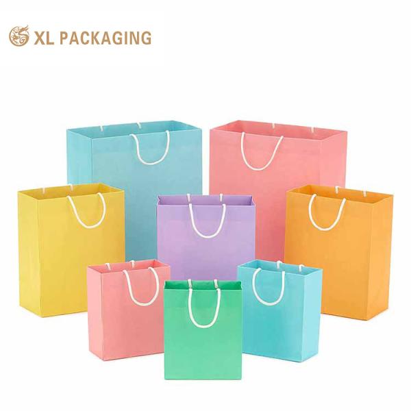 Luxury Custom Logo Brand Large Garments Shopping Paper Bags Clothing Shoes