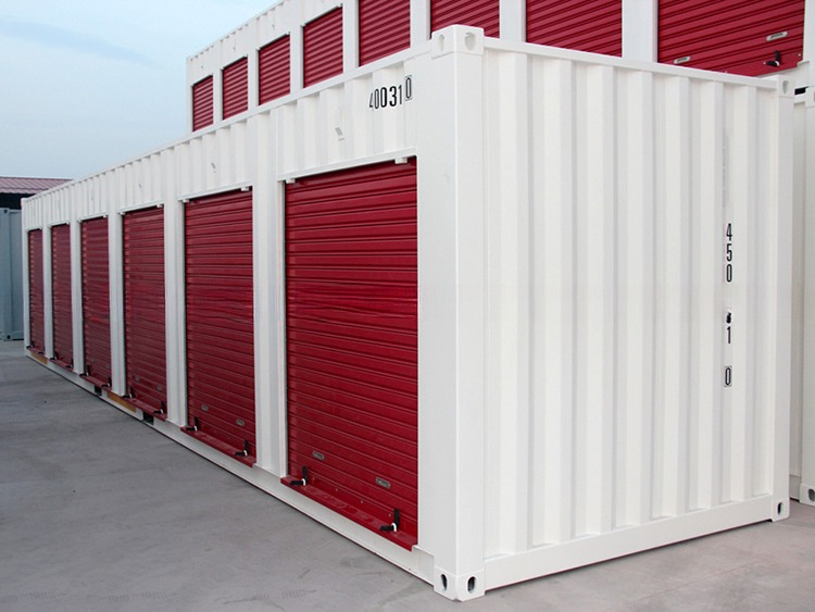 Pop Up Roller Shutter Side Door 20ft 40ft Self Storage Shipping Container in Shandong Hebei with Floor Plywood or Steel