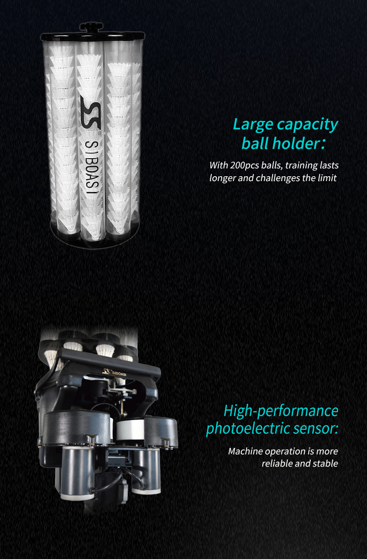 140KM/H Portable Badminton Shuttlecock Shooting Machine DC12V