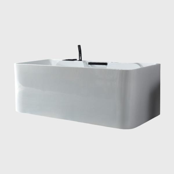 Contemporary Soaking Acrylic Fiberglass Freestanding Bathtubs 59" For Indoor
