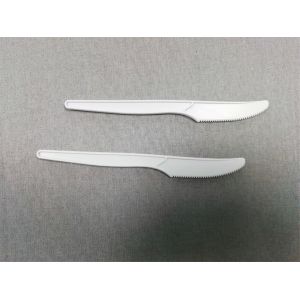 6.3 Inch Compostable Bio-Plastic Knife Disposable Biodegradable Utensils Eco-Friendly Durable Cornstarch Flatware