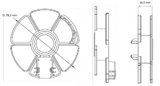 Rosette with Pre-connectorized Invisible Cable Spool Fiber Interface Wall Plates Adaptor Module