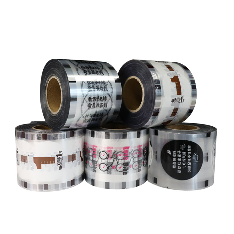 Plastic Printed Laminated Sealing Cup Packaging Film Roll Milk Tea Cup Sealer Film Roll