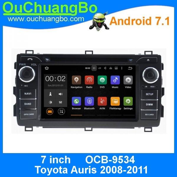 Quality Ouchuangbo car radio multimedia android 7.1 Toyota Auris 2008-2011 with gps navi DDR3 2GB bluetooth music for sale