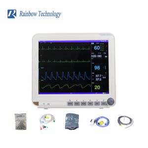Multi Parameter Patient Monitor ECG HR RESP SPO2 NIBP Temp