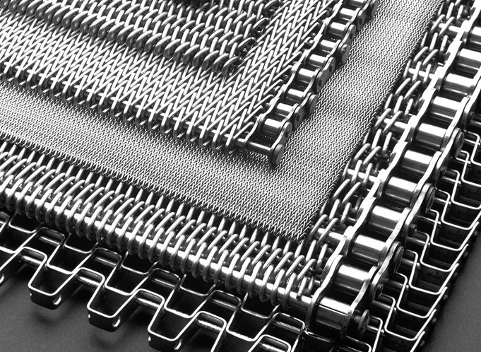 Food Processing Stainless Steel Wire Flat Chain Link Mesh Conveyor Belt