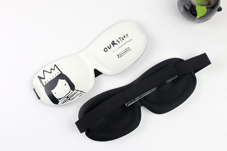 Fashion Memory Foam Night Eye Cover 3D Lint Free Eye Patch With Ear Plugs