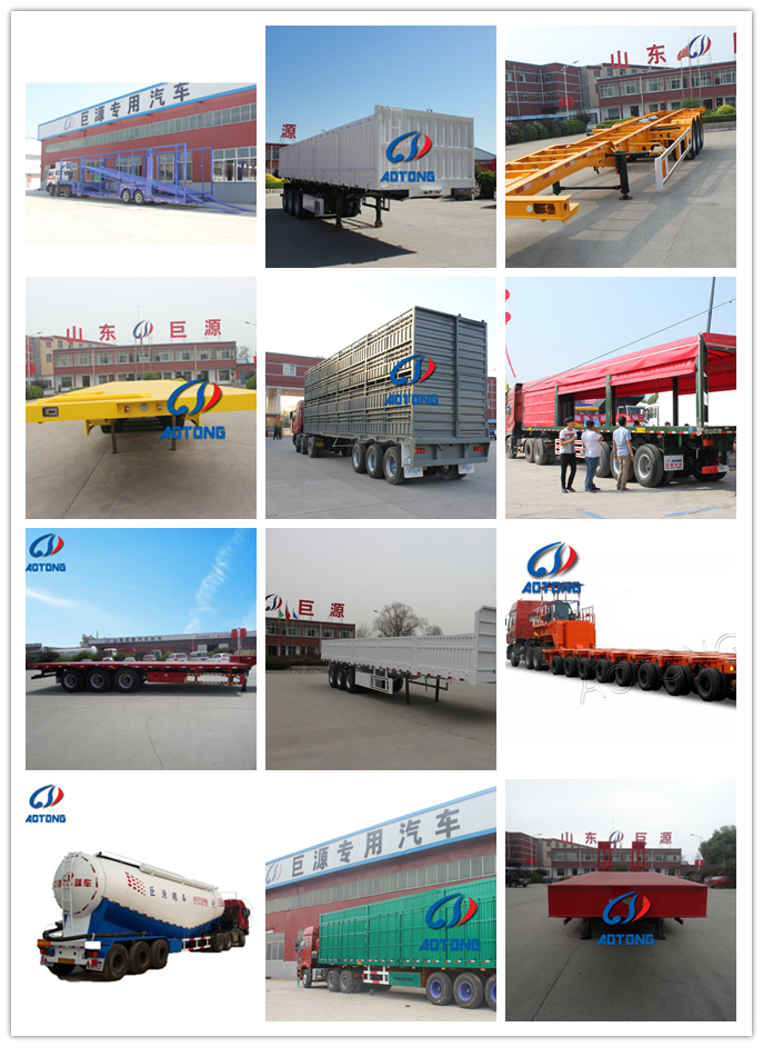 Customers Optional 2 Axle Dry Van Type Cargo Trailer with Dual Line Braking System
