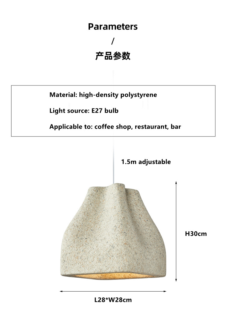 Japanese Style Wabi-sabi LED Restaurant Pendant Lamp Lustre Bedroom Model Room Chandelier (WH-VP-176）