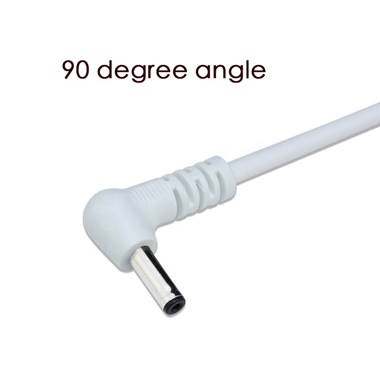 White Black 90 Degree Angle 5.5x2.1mm 5.5x2.5mm 1.35x3.5mm USB to DC Power Cable