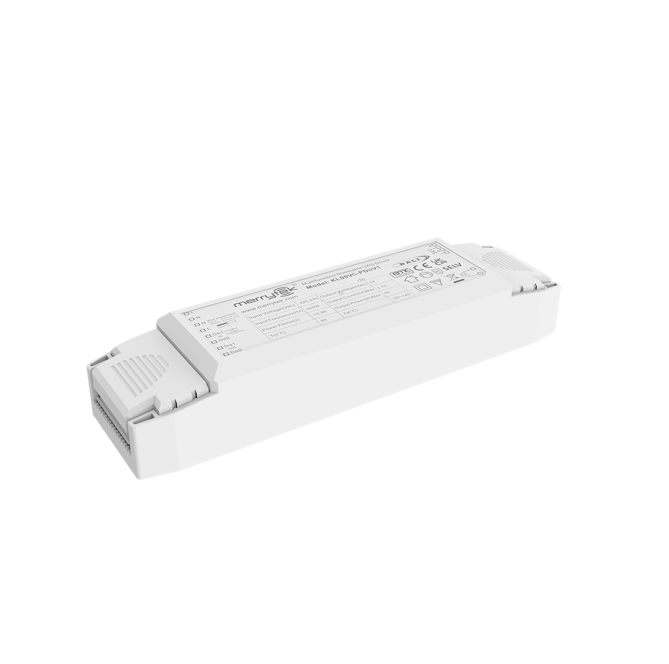 90W constant voltage 24V DALI DT8 led strip dimmable driver with 5-year warranty