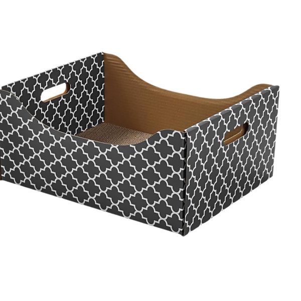 Quality Heavy Duty Double-Sided Cardboard Cat Scratcher Bed Indoor Cats' Refillable Scratch Pad and Tree for sale