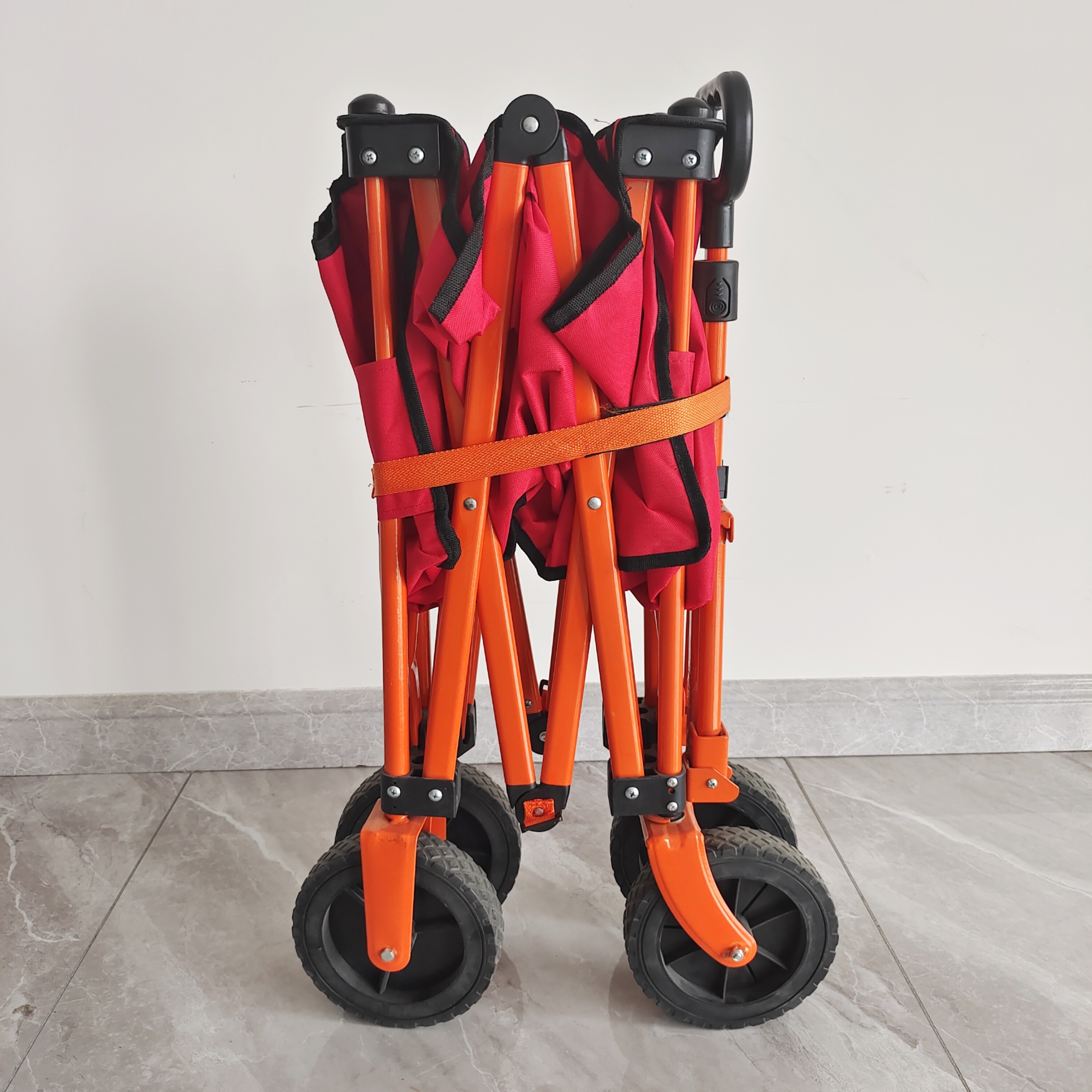 7inch Wheel Collapsible Shopping Cart Four Way Folding Outdoor Camping Cart