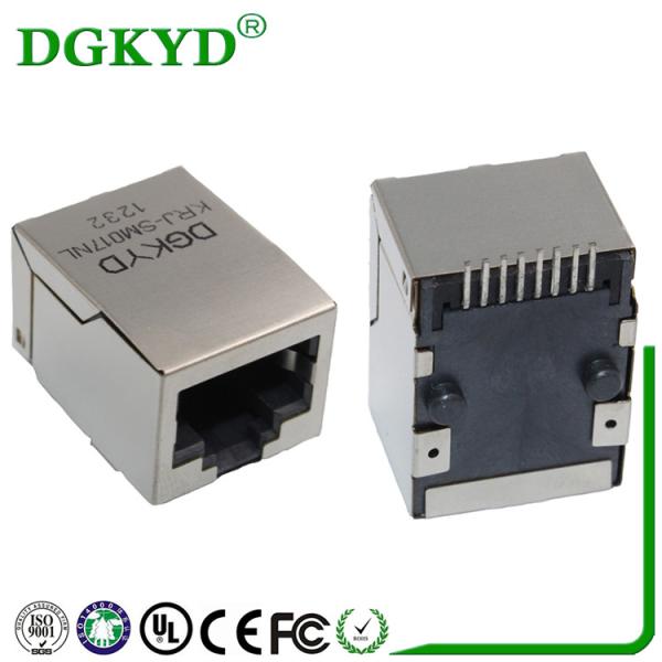 Metal Shielded 180 Degree Top Entry RJ45 Magnetics Ethernet Connector