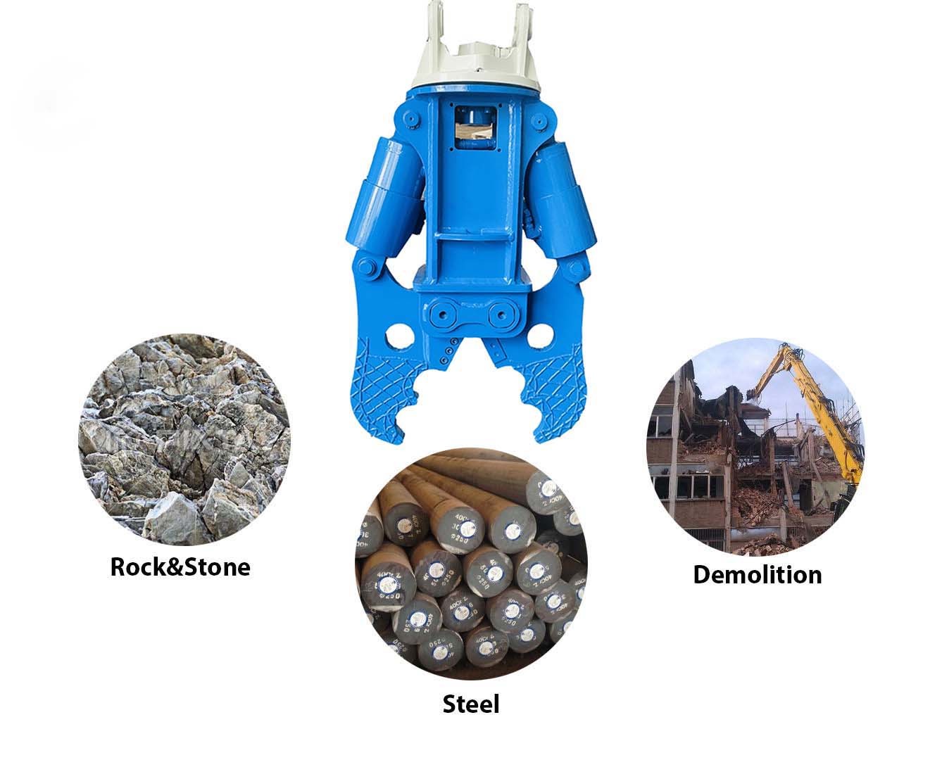 QBTS Demolition Pulverizer Excavator Hydraulic Concrete Crusher For Koma