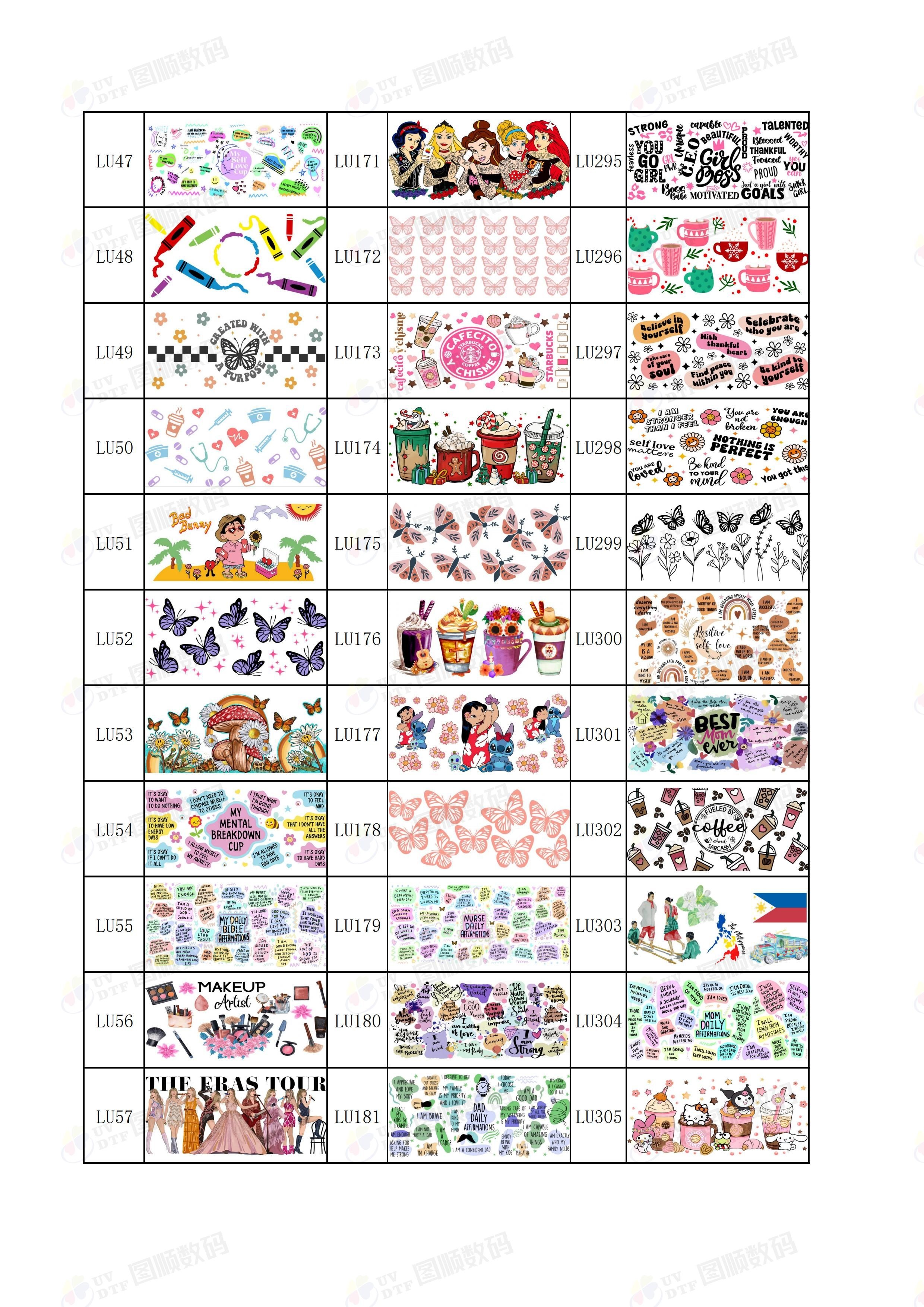 Foil Hot Stamping AB Transfer Film UV DTF Cup Transfers On Cups