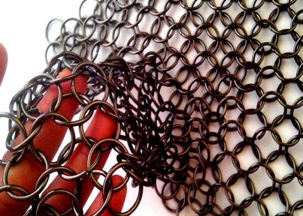 Partition Wall Stainless Steel Ring Mesh for Hotel Curtain Wall 1MM DIA 8MM Open