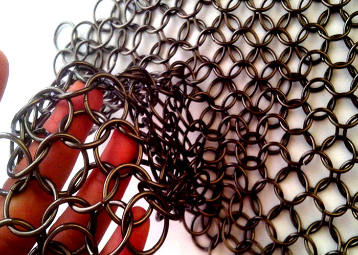 Weave Type Carton Steel Round Ring Mesh Chainmail Ring Belt For Decoration Ceiling Lights